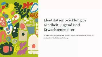 Vorschau - Fördermaterial/Inklusion - Präsentation: Identitätsentwicklung in Kindheit, Jugend und Erwachsenenalter – Das Modell der produktiven Realitätsverarbeitung als PDF und PowerPoint-Datei - Deckblatt