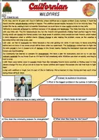 Vorschau - Arbeitsblätter - Californian Wildfires (reading, mini-presentation, discussion) - Seite 1