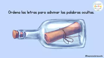 Vista previa - Hojas de trabajo - BOTELLAS MENSAJERAS- Palabras desordenadas - página 1