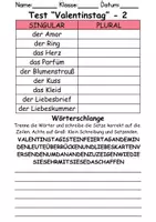 Vorschau - Arbeitsblätter - Test Valentinstag - DaZ/DaF, Deutsch, Sachunterricht (Klasse 1 und 2) - Seite 3
