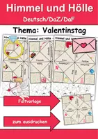 Vorschau - Arbeitsblätter - Himmel und Hölle Valentinstag - DaZ/DaF, Deutsch (flaten/basteln) - Deckblatt