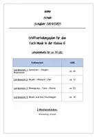 Vorschau - Lehrpläne/Lehrermaterial - *Stoffverteilungsplan 2024/2025* Musik Klasse 6 - Mittelschule Bayern LehrplanPLUS *anpassbarer Jahresplan* - Seite 2