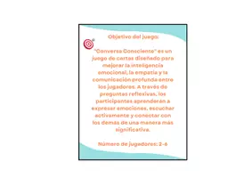 Vista previa - Tarjetas / Manipulativos - Juego de Cartas - Conversación Consciente - Salud Mental - página 2