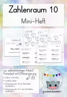Vorschau - Unterrichtsreihen - Miniheft Mathe Klasse 1 ZR 10 - Deckblatt