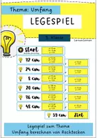 Vorschau - Spiele - Umfang von Rechtecken und Quadraten berechnen - Legespiel - Deckblatt