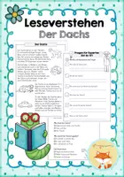Vorschau - Arbeitsblätter - Leseverstehen üben - Der Dachs - Deckblatt