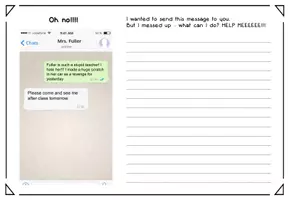 Vorschau - Arbeitsblätter - Writing Oh no - messed up message - Seite 1