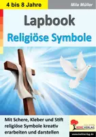 Vorschau - Unterrichtsreihen - Lapbook Religiöse Symbole – Religion Grundschule Kindergarten Klasse 1-3 | Schöpfung, Bibel, religiöse Symbole, Basteln, Schere, Kleben, Stationenlernen | Bastelvorlage Arbeitsblätter Kopiervorlagen - Deckblatt