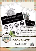 Vorschau - Mal- und Bastelvorlagen - Deckblatt: Stadt und städtische Vielfalt - Deckblatt
