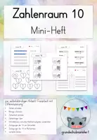 Vorschau - Arbeitsblätter - Miniheft Mathe Klasse 1: Zahlenraum bis 10 - Deckblatt