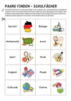 Vorschau - Spiele - Paare finden - Schulfächer (DaF/DaZ) - Seite 1