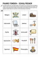 Vorschau - Spiele - Paare finden - Schulfächer (DaF/DaZ) - Seite 2