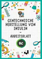 Vorschau - Arbeitsblätter - Gentechnik und Insulin – Biologie-Arbeitsblatt und Einstieg - Deckblatt