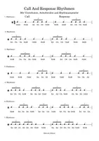 Vorschau - Arbeitsblätter - Call And Response Rhythmen: Achteltriolen & Viertelnoten - Seite 1