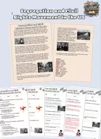 Vorschau - Arbeitsblätter - Reading Segregation and Civil Rights Movement - dreifach differenziert - Deckblatt