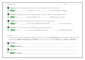 Vorschau - Arbeitsblätter - should and shouldn't worksheet (mit Lösung) - Seite 1