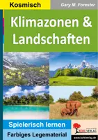 Vorschau - Unterrichtsreihen - Klimazonen und Landschaften – Legematerial in Kreisform | Biologie Erdkunde Sachunterricht Grundschule Förderschule Sekundarstufe I Klasse 3-8 | Klimazonen, Landschaften, Kontinente, Montessori, Legestern, Farbdruck - Deckblatt