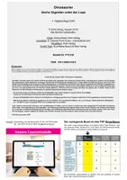 Vorschau - Unterrichtsreihen - Dinosaurier Sechs Giganten unter der Lupe | Sachunterricht Grundschule + Sekundarstufe I + Förderschule Klasse 2-7 | Dinosaurier, T-Rex, Triceratops, Urzeit, Quiz, Legematerial, Legestern, Montessori - Seite 1
