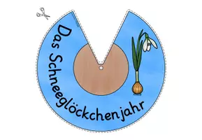 Vorschau - Mal- und Bastelvorlagen - Lebenszyklus Schneeglöckchen Klasse 1-4 DREHSCHEIBE basteln - Seite 2