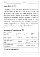 Vorschau - Arbeitsblätter - Lesen, Textverständnis, Differenzierung, Finn und Lina im Park - Seite 2