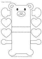 Vorschau - Mal- und Bastelvorlagen - VALENTINSTAG - Geschenkidee Basteln Bärentasche - Seite 1