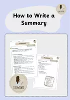 Vorschau - Merkblätter - Writing a Summary - Deckblatt