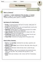 Vorschau - Merkblätter - Writing a Summary - Seite 1