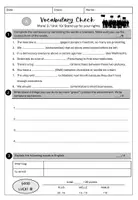 Vorschau - Arbeitsblätter - Materialpaket: More! 3 Vocabulary checks - Seite 1