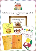 Vorschau - Anderer Materialtyp - Food: Rod's Burger Shop (Information Gap Activity) - Englisch - Kl. 2/3 - Deckblatt