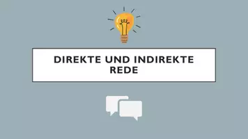 Vorschau - Präsentationen/Tafelbilder - Aufgaben: Direkte und indirekte Rede - Deckblatt