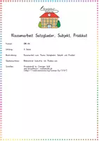 Vorschau - Klassenarbeiten - Grammatik / Satzglieder: Klassenarbeit (Subjekt & Prädikat) - Deutsch - Kl. 3/4 - Seite 3