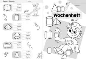 Vorschau - Arbeitsblätter - Geometrische Körper | Mathe Klasse 3-4 - Seite 1