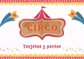 Vista previa - Refuerzo / NEE / Materiales de apoyo - EL CIRCO - VOCABULARIO: Tarjetas 3 partes. Montessori. - página 1