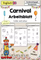 Vorschau - Arbeitsblätter - Carnival (Fasching, Karneval) Arbeitsblatt differenziert - Englisch - Deckblatt
