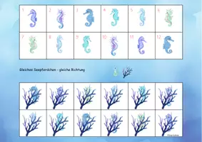 Vorschau - Stationenlernen - 🐳Meer Unterwasser Klettmappe schau genau Sommer - Seite 3