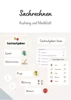 Vorschau - Poster - Sachrechnen / Sachaufgaben LUFRA - Aushang und Merkblatt (beige) - Deckblatt