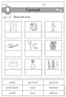 Vorschau - Arbeitsblätter - Carnival (Fasching, Karneval) Arbeitsblatt differenziert - Englisch - Seite 3