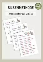 Vorschau - Arbeitsblätter - Arbeitsblätter zum Einkreisen der Silbe la - Deckblatt