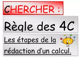 Aperçu - Affichage - Etapes de résolution d'un calcul (règle des 4C) - Page 3