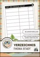 Vorschau - Arbeitsblätter - Inhaltsverzeichnis: Stadt und städtische Vielfalt | blanko - Deckblatt