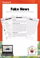 Vorschau - Anderer Materialtyp - Sachtext und Leistungsüberprüfung Fake News - Deckblatt