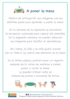 Vista previa - Hojas de trabajo - PONER LA MESA - material de entrenamiento - página 3