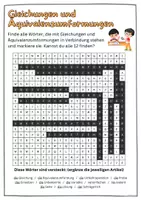 Vorschau - Arbeitsblätter - Gleichungen und Äquivalenzumformung - Suchsel - Wortsuchrätsel DAF/DAZ - Seite 2