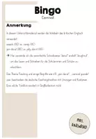 Vorschau - Spiele - Carnival (Fasching, Karneval) Bingo Spiel differenziert - Englisch - Seite 1