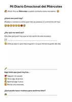 Vista previa - Hojas de trabajo - Diario Emocional: Conoce y Expresa tus Sentimientos - página 3