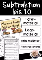 Vorschau - Stundenentwürfe - Subtraktion bis 10 (Minus bis 10, Einführung und Übung) - Deckblatt