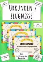 Vorschau - Arbeitsblätter - Urkunden für besonderes Engagement/ Zeugnisse (fachübergreifend) - Deckblatt