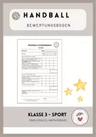 Vorschau - Anderer Materialtyp - Handball Bewertungsbogen - Deckblatt
