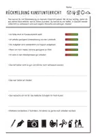 Vorschau - Arbeitsblätter - Feedbackbogen Kunst Rückmeldung Feedback Reflexion Halbjahr - Deckblatt