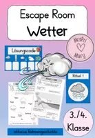 Vorschau - Arbeitsblätter - Escape Room: Wetter (Klasse 3 und 4) - Deckblatt